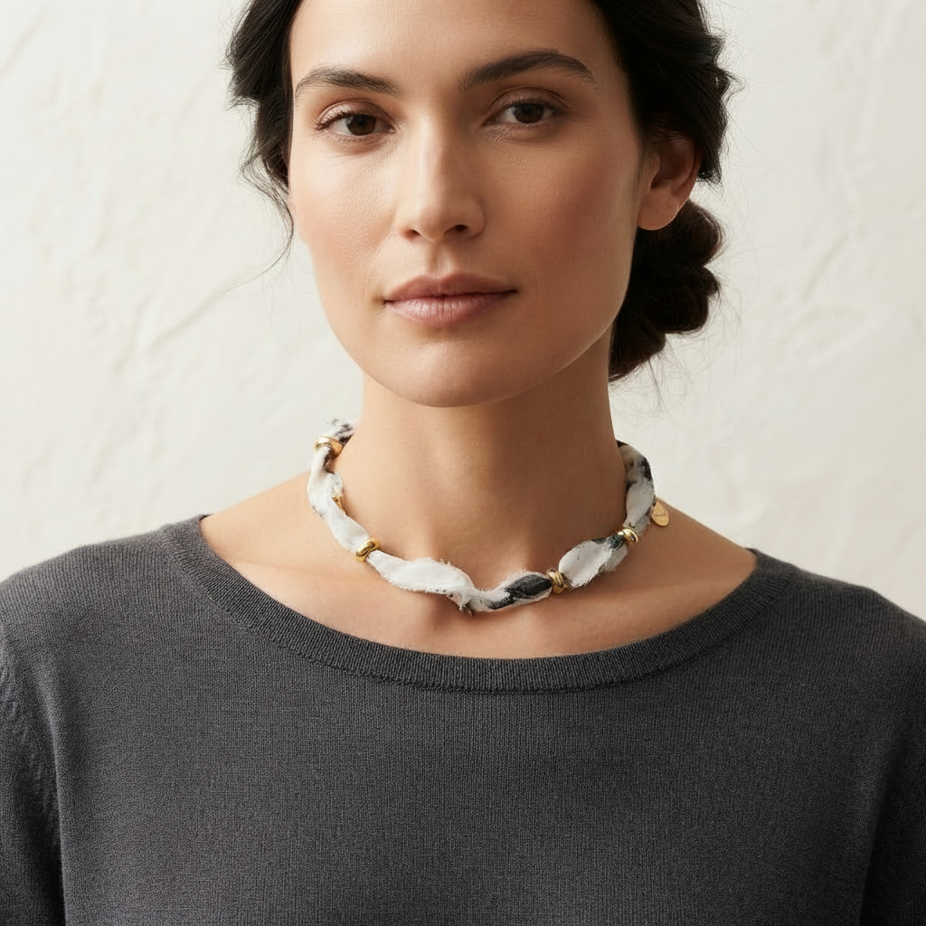 ESTHER - Collar seda doré