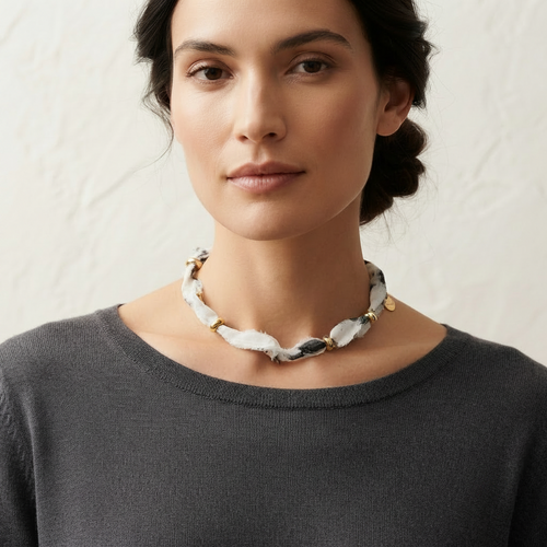 ESTHER - Collar seda doré