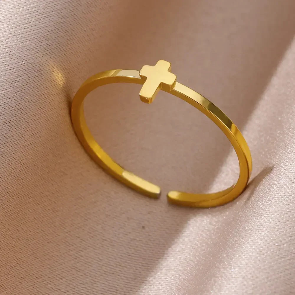 DAVINIA - Anillos con cruz sagrada
