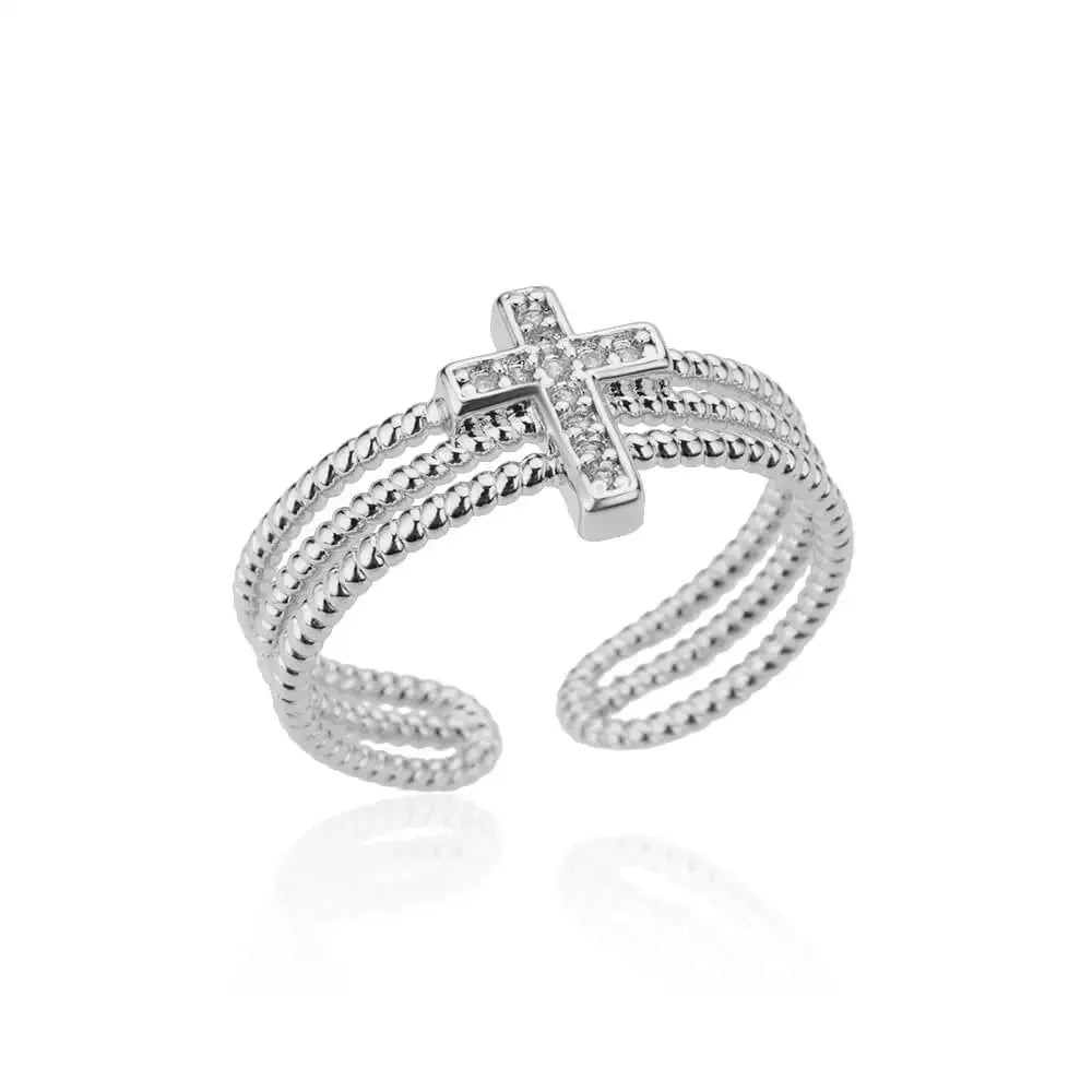 DAVINIA - Anillos con cruz sagrada